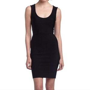 BCBGMAXAZRIA Black sleeveless Full zip bodycon mini dress